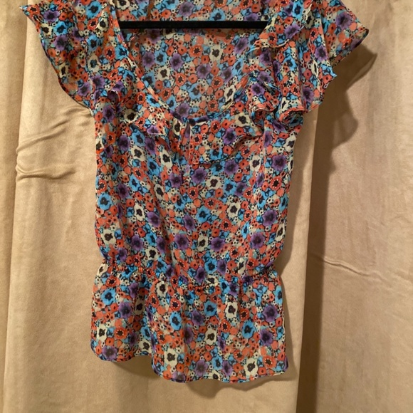Divided by H&M flowered blouse sheer size 6 - Picture 2 of 6